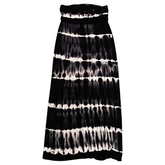 a.n.a. Black and White Tie Dye Maxi Skirt Size Medium - Picture 1 of 10